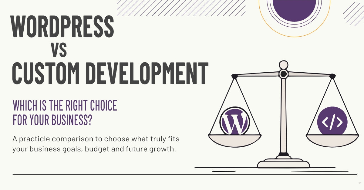 You are currently viewing WordPress vs Custom Development: Which Is the Right Choice for Your Business?