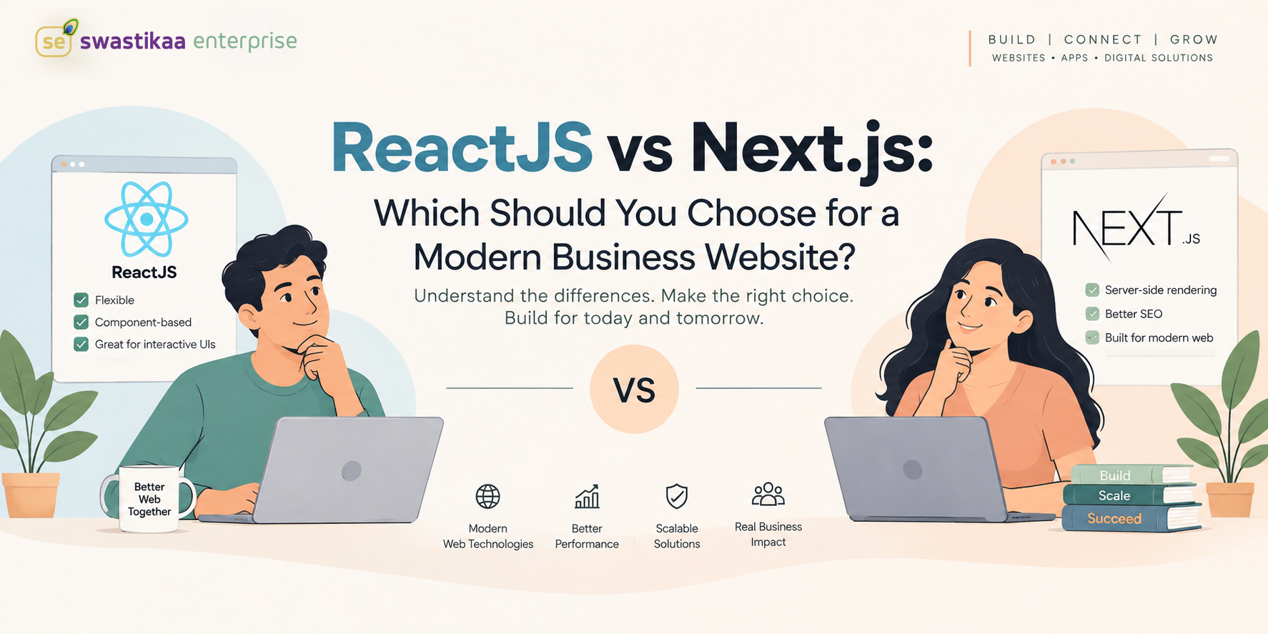 You are currently viewing ReactJS vs Next.js: Which Should You Choose for a Modern Business Website?